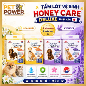 Tấm Lót Vệ Sinh Honey Care Deluxe Nhật Bản Cho Chó Mèo - Siêu Thấm Hút Cao Cấp