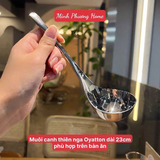 Muôi canh nhỏ inox 304 đúc đặc [325], sâu lòng phù hợp trên bàn ăn
