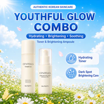 [Combo] Nước Hoa Hồng Dr.Pepti Centella Toner Ex & Tinh chất dưỡng trắng Dr Pepti Centella Dark Spot Solution Ampoule