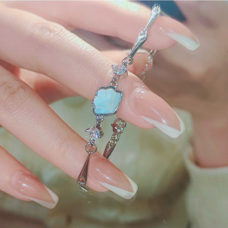 (HỢP KIM BẠC) Lắc tay đôi "Love Ocean" lãng mạn couple , vòng đôi vỏ sò đại dương tình yêu chất liệu bền lâu IMOON