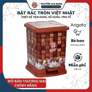 Thùng ( Bật) Rác Mây Vuông Tròn Việt Nhật