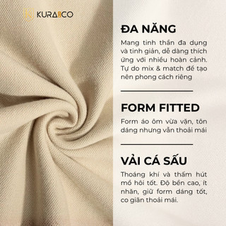 Áo polo màu be KURA MAN vải cá sấu Cotton sang trọng, lịch sự, trẻ trung, dễ phối