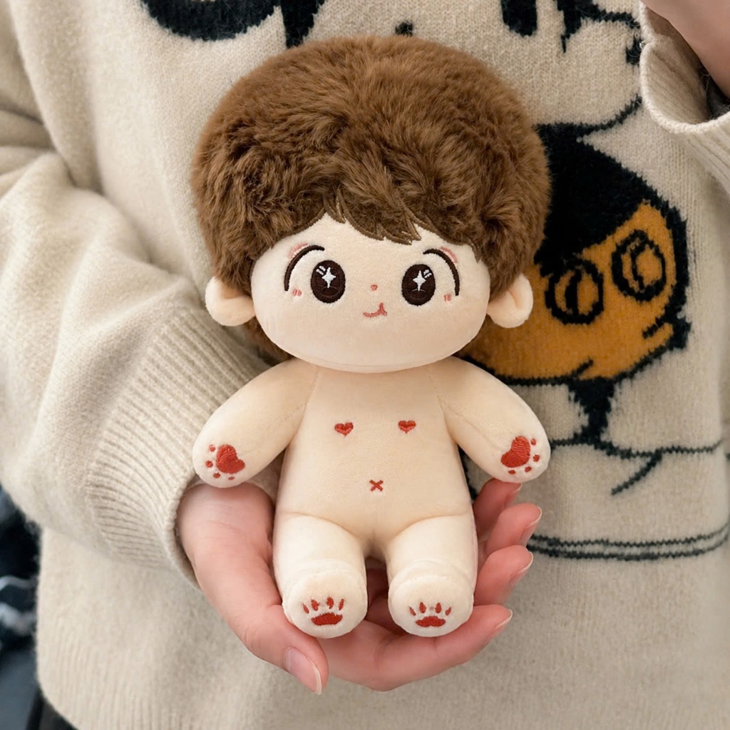 Búp bê bông nam 20cm, gấu bông búp bê nam, đồ chơi bé trai, búp bê nhồi bông GUAILA TOYs 2026 phụ kiện decor, quà tặng