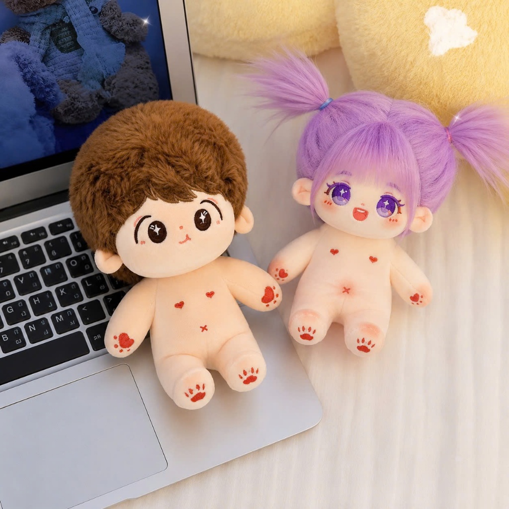 Gấu bông búp bê, đồ chơi trẻ em búp bê nhồi bông, đồ chơi bé gái GUAILA TOYS búp bê doll đáng yêu KHÔNG KÈM QUẦN ÁO