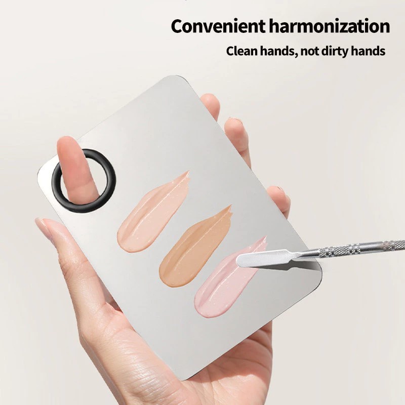 [Mua 5 tặng 1] Dụng Cụ Hỗ Trợ Đánh Nền (Khay Que Trộn Kem, Cọ Dẹt Tán Nền)