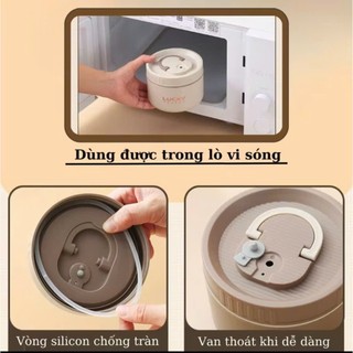 [TẶNG TÚI + ĐŨA THÌA] Hộp Đựng Cơm Giữ Nhiệt 3 Tầng Tặng Kèm Đũa Thìa, Hộp Cơm Văn Phòng Tiện Lợi