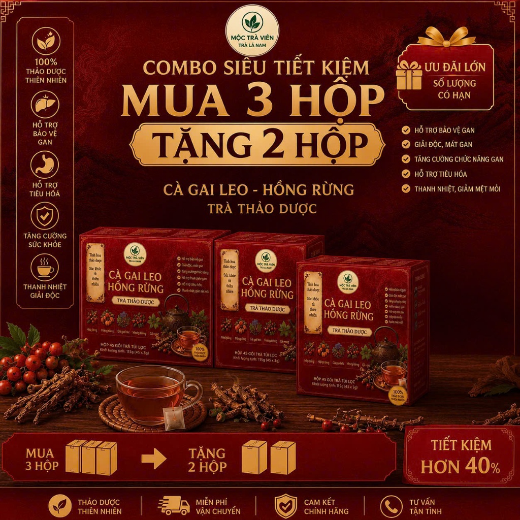Trà Nhó Đông - Hồng Rừng - H/TRỢ B.VỆ  GAN -GIẢI Đ.ỘC - TĂNG CƯỜNG CHỨC NĂNG GAN