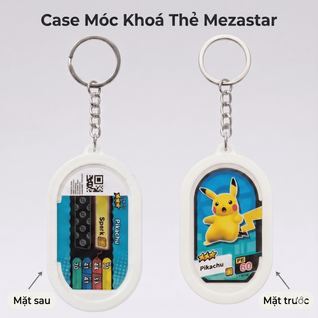 Móc Khóa Bảo Vệ Thẻ Mezastar TPU Dẻo 2 Mặt Chống Trầy Chống Sốc Hiển Thị Full Thẻ Cao Cấp