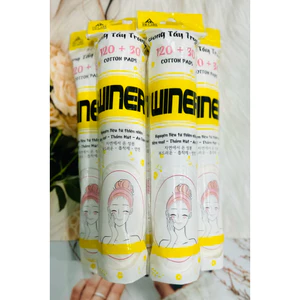 BÔNG TẨY TRANG WINER gói 150 miếng, mềm mịn, không xơ bông