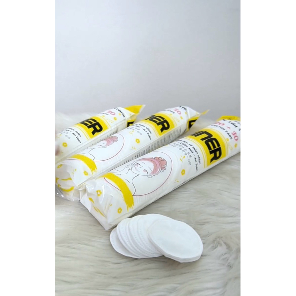 BÔNG TẨY TRANG WINER gói 150 miếng, mềm mịn, không xơ bông