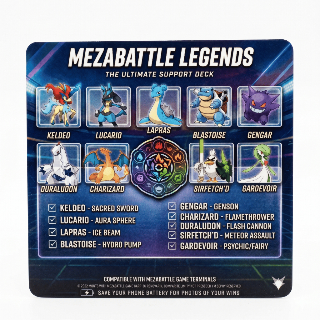 Support Mezastar Sticker QR Triệu Hồi Monster Hỗ Trợ Chiến Đấu Quét Máy Mezastar 2 Mặt