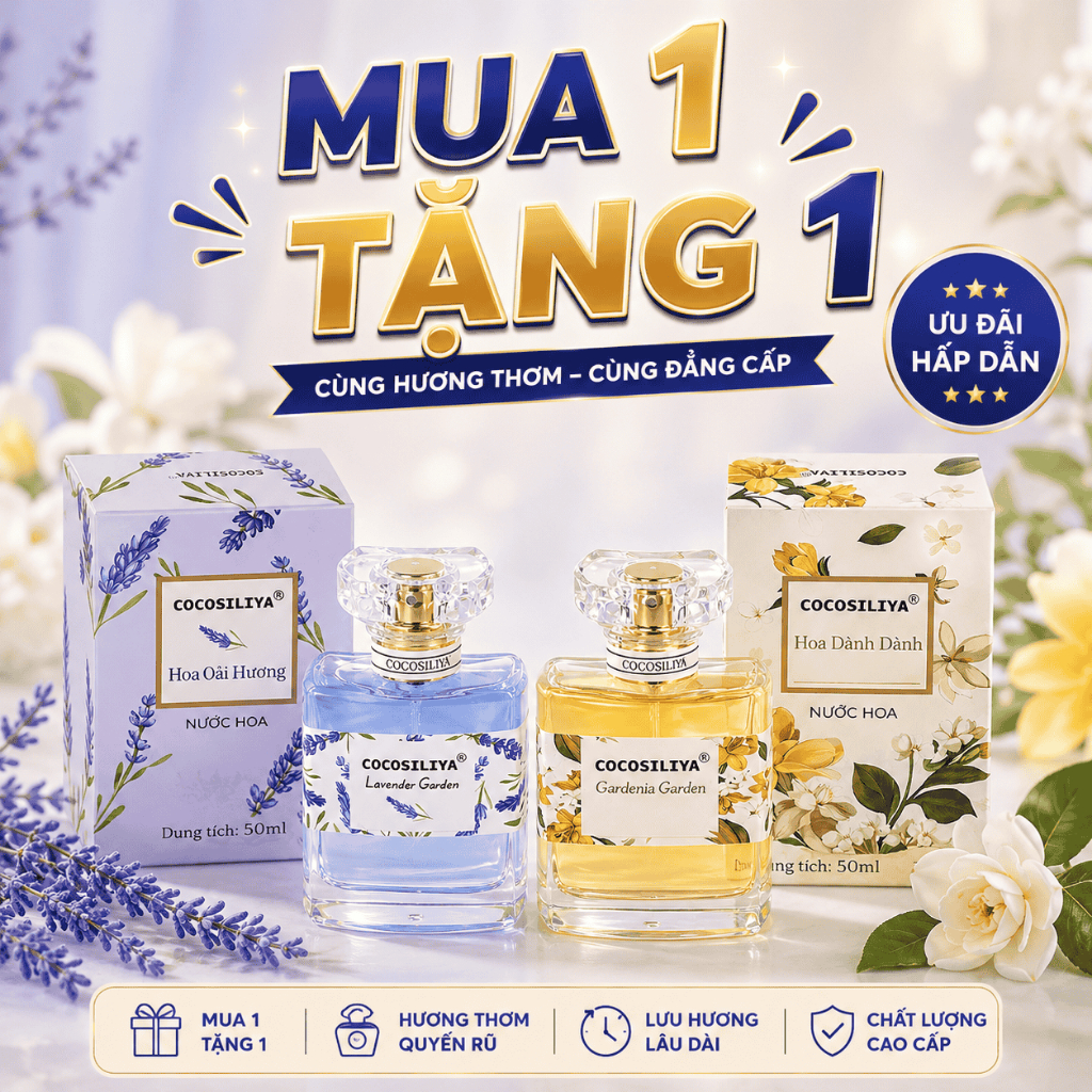 [MUA 1 TẶNG 1] Nước Hoa COCOSILIYA kiểu mới dùng cho đi tiệc , du lịch ,pinic thơm dịu nhẹ Chai 50ML
