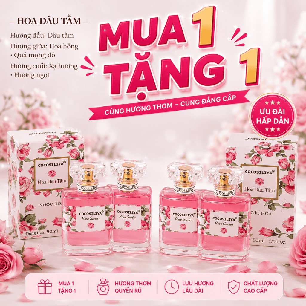 [MUA 1 TẶNG 1] Nước Hoa COCOSILIYA kiểu mới dùng cho đi tiệc , du lịch ,pinic thơm dịu nhẹ Chai 50ML