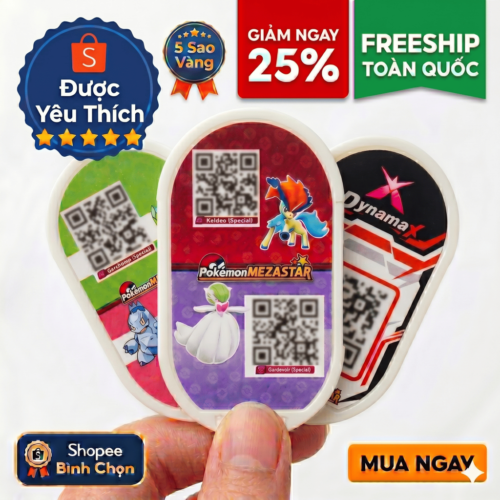 Bộ 3 Thẻ Supports Mezastar 100% Dynamax 2 Mặt Hỗ Trợ Chiến Đấu Tặng Kèm Bọc Thẻ Cao Cấp
