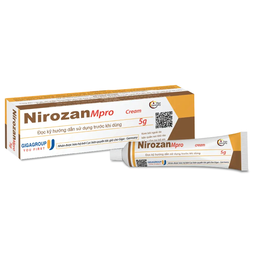 Tuýp kem bôi ngoài da Nirozan hỗ trợ giảm Nấm Ngứa, Lang Ben | BigBuy360 - bigbuy360.vn