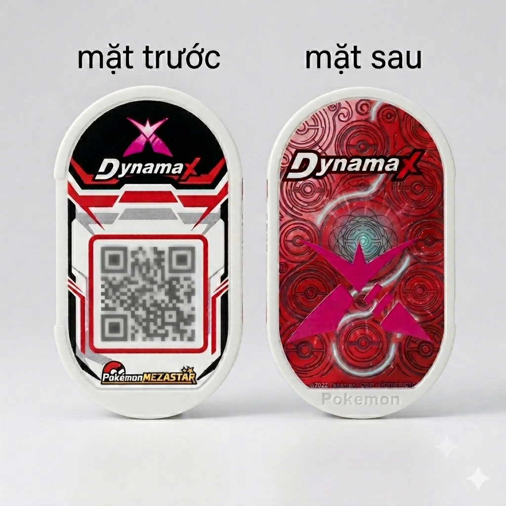 Thẻ QR 100% Dynamax Mezastar Hỗ Trợ Chiến Đấu 2 Mặt Quét Nhanh Tặng Kèm Bọc Thẻ Cao Cấp