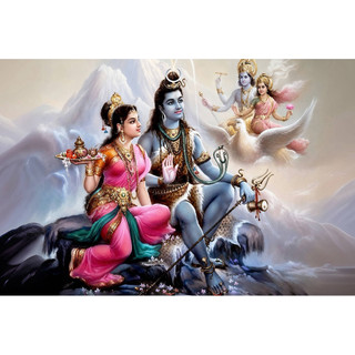 [Presage.vn] Thần Shiva và Nữ Thần Parwati - In 1 Mặt Ép Plastic