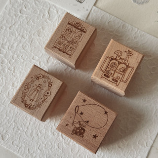 Dấu gỗ rubber stamp Little Quirk vintage style