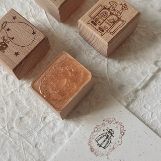 Dấu gỗ rubber stamp Little Quirk vintage style