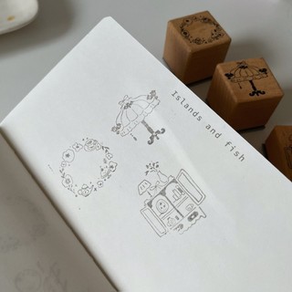 Dấu gỗ rubber stamp Little Quirk vintage style