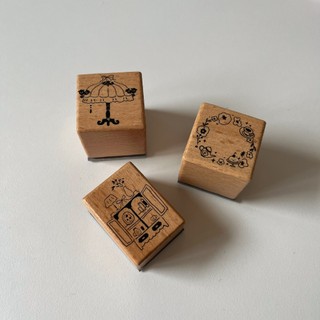 Dấu gỗ rubber stamp Little Quirk vintage style