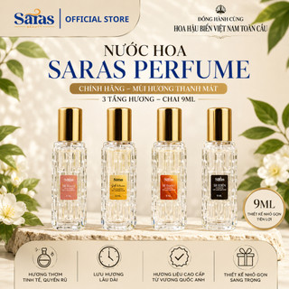 Nước Hoa Lưu Hương 6-8 tiếng Thanh Mát, 3 Tầng Hương Chai 9ml Saras Perfume