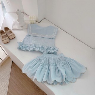 Quần áo trẻ em, Set thuỷ thủ xanh bé gái 9-26kg S2147 Tiểu Yến KID
