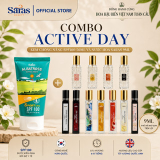 Combo set Active Day kem chống nắng SPF100 50ml và nước hoa Saras 9ml