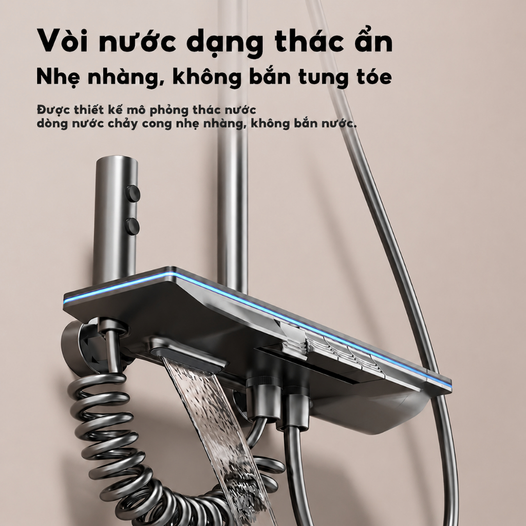 Tixx Bộ sen cây tắm đứng Vòi sen đi kèm 3 Chế Độ Xả Nước