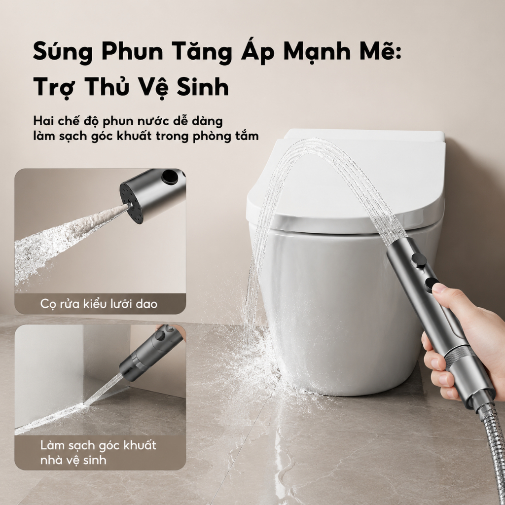 Tixx Bộ sen cây tắm đứng Vòi sen đi kèm 3 Chế Độ Xả Nước