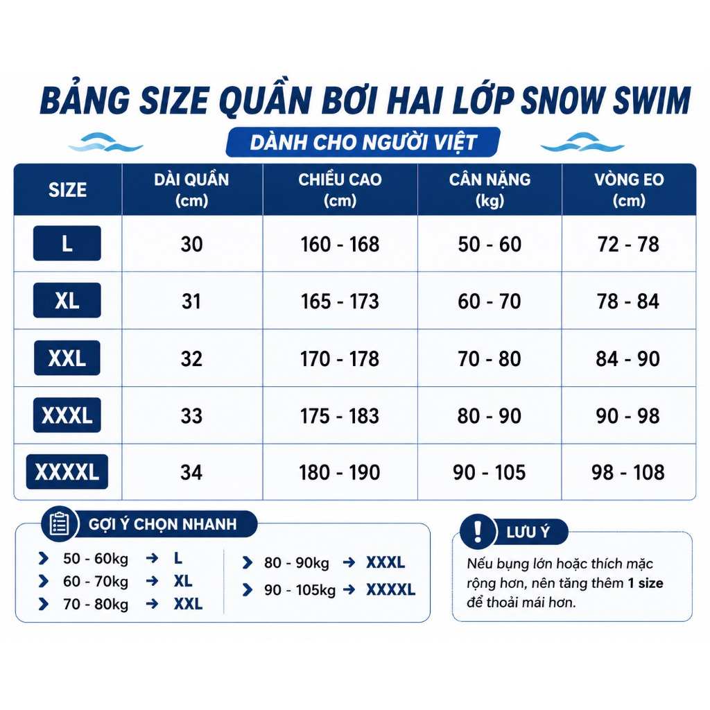 Quần Bơi Nam Hai Lớp Snow Swim 3IN1 Quần Short Đi Biển Quần Thể Thao Nhanh Khô Co Giãn Tốt