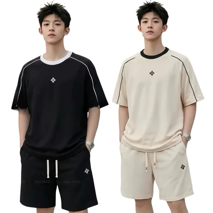 Set Đồ Tổ Ong Nam Nữ Unisex AZ FASHION Bộ Quần Áo Thun Waffle Ngắn Tay Mùa Hè Phom Rộng Thoáng Khí Bền Màu