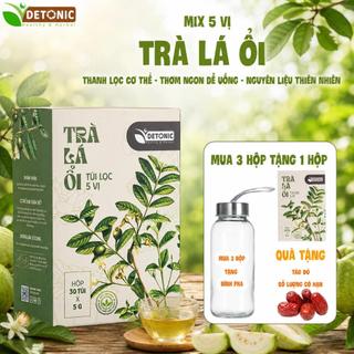 Trà lá ổi DETONIC hỗ trợ tiêu hoá, giảm cân, ngăn ngừa mỡ máu, tiểu đường gout, giúp cân bằng vóc dáng thon gọn