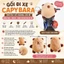 GỐI ĐI XE CAPYBARA SIÊU HOT DỄ THƯƠNG CHO BÉ , MỀM MỊN , ÊM ÁI