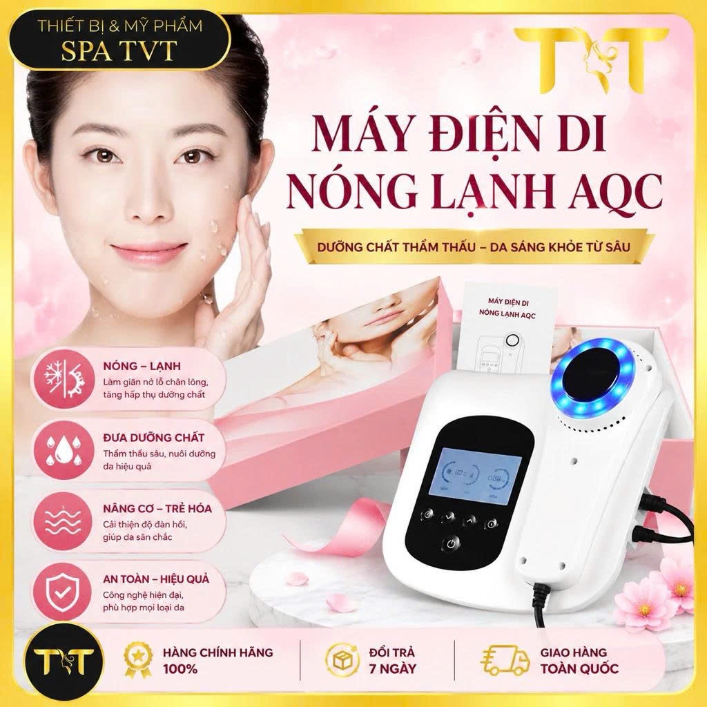 MÁY ĐIỆN DI NÓNG LẠNH AQC, ĐẨY TINH CHẤT, NÂNG CƠ XÓA NHĂN, SE KHÍT LỖ CHÂN LÔNG, TRẺ HÓA DA MẶT