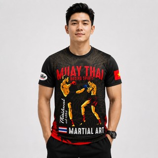 Áo Thun Võ Thuật Fighter M01 - Áo Thun Muay Thái Dragon, KickBoxing, Boxing – Never Give Up