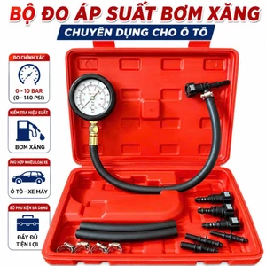 Đồng hồ đo áp suất bơm xăng ô tô nối nhựa, bộ đo áp suất nhiện liệu kết nối NHANH