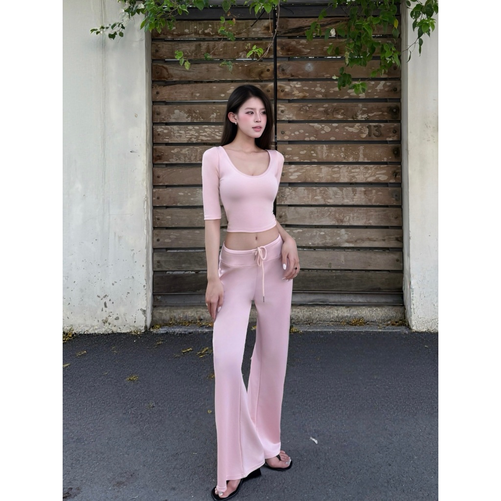 [CÓ TÁCH SET] ÁO TAY LỠ DAISY POLY & QUẦN ỐNG SUÔNG DAISY POLY TÔN DÁNG FFCLUB