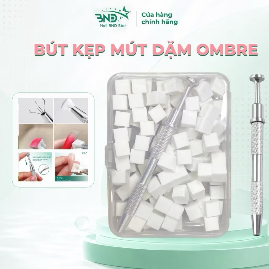 Cây gắp mút nail - bông mút dặm ombre thông dụng