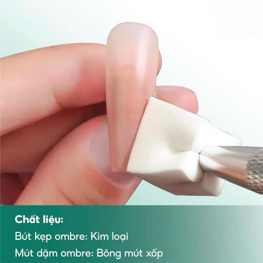 Cây gắp mút nail - bông mút dặm ombre thông dụng