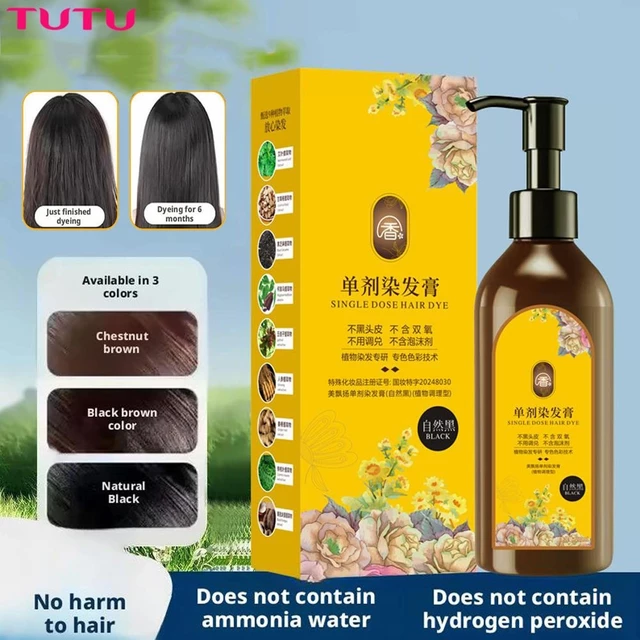 Chiết Xuất Thực Vật Thuốc Nhuộm Tóc Thảo Dược Dầu Gội Thuốc Nhuộm Hoa Tóc Thơm F0d5