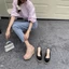 Dép Nữ Hở Mũi Đế Xuồng Tăng Chiều Cao AG81