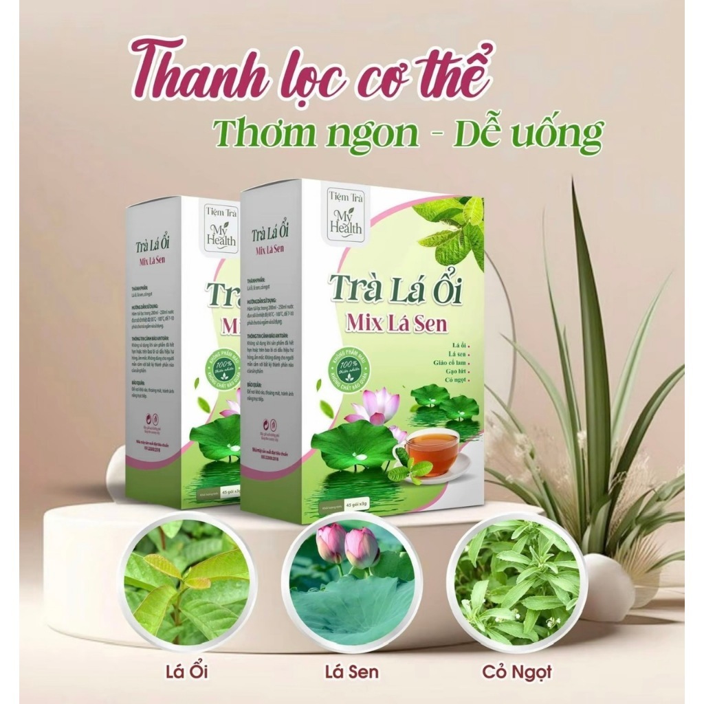 TRÀ LÁ ỔI MIX LÁ SEN , Thơm Ngon Thanh Mát, Tiện Và Rễ Sử Dụng Khoẻ Từ Bên Trong