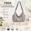 TN24 - Túi Đeo Vai Nữ Nylon Hàn Quốc Chống Nước, Túi Tote Đeo Chéo Dung Tích Lớn, Túi Xách Đi Học Đi Làm Thời Trang