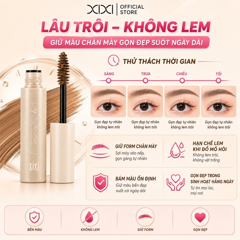 Xixi Pomade Lông Mày Nhung: Tự Nhiên, Mịn Màng, Không Lem, Dễ Dùng, Tạo Lông Mày Tự Nhiên. D641