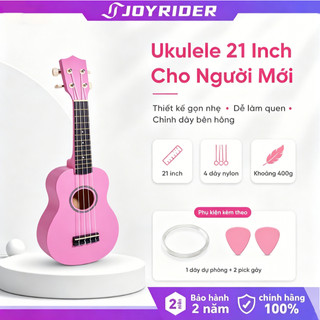 Ukulele Soprano 21 inch Gỗ Basswood 400g Cho Người Mới Học Đàn + Pick + Dây Dự Phòng