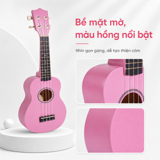 Ukulele Soprano 21 inch Gỗ Basswood 400g Cho Người Mới Học Đàn + Pick + Dây Dự Phòng