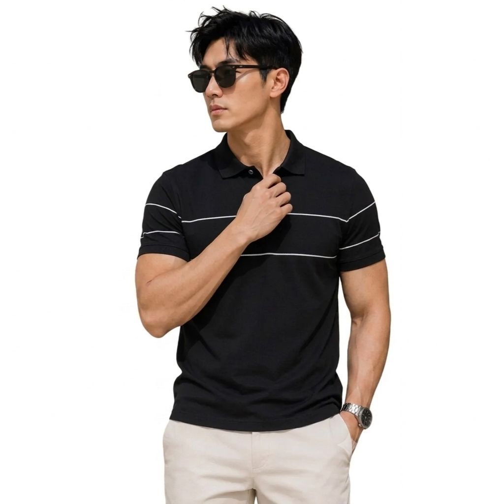 Áo Polo H1 Nam Cổ Sơ Mi AZ FASHION Cao Cấp Áo Thun Nam  CVC Diamond Co Giãn Phối Lé Ngực Sang Trọng