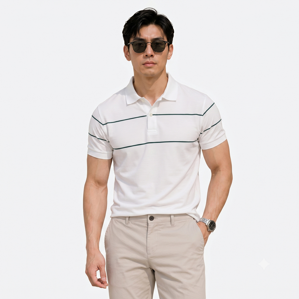 Áo Polo H1 Nam Cổ Sơ Mi AZ FASHION Cao Cấp Áo Thun Nam  CVC Diamond Co Giãn Phối Lé Ngực Sang Trọng