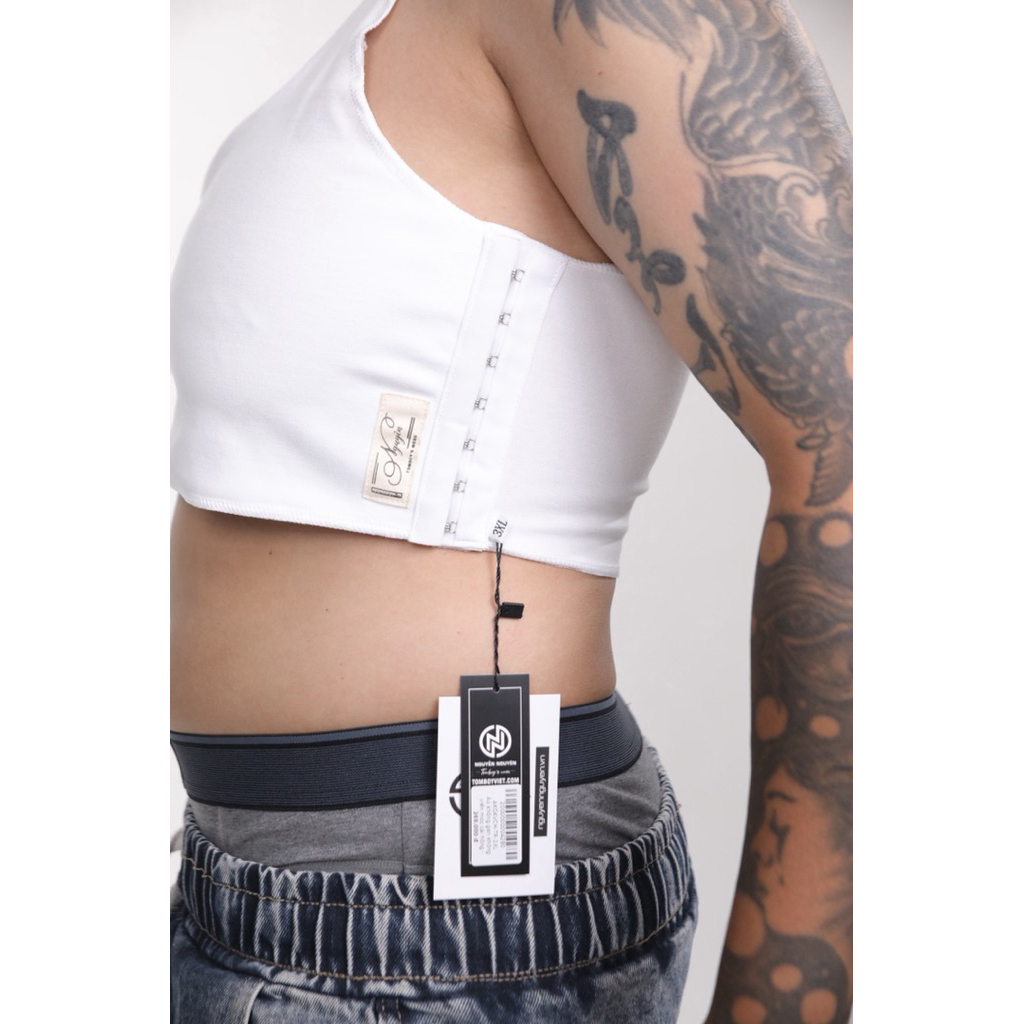 Áo Lót Nịt Bó Ngực Không Viền Không Gen Tomboy Thể Thao Gym Thun Trơn Ba Lỗ Nữ Bigsize Chống Sốc Khóa Cài Nguyễn Nguyên